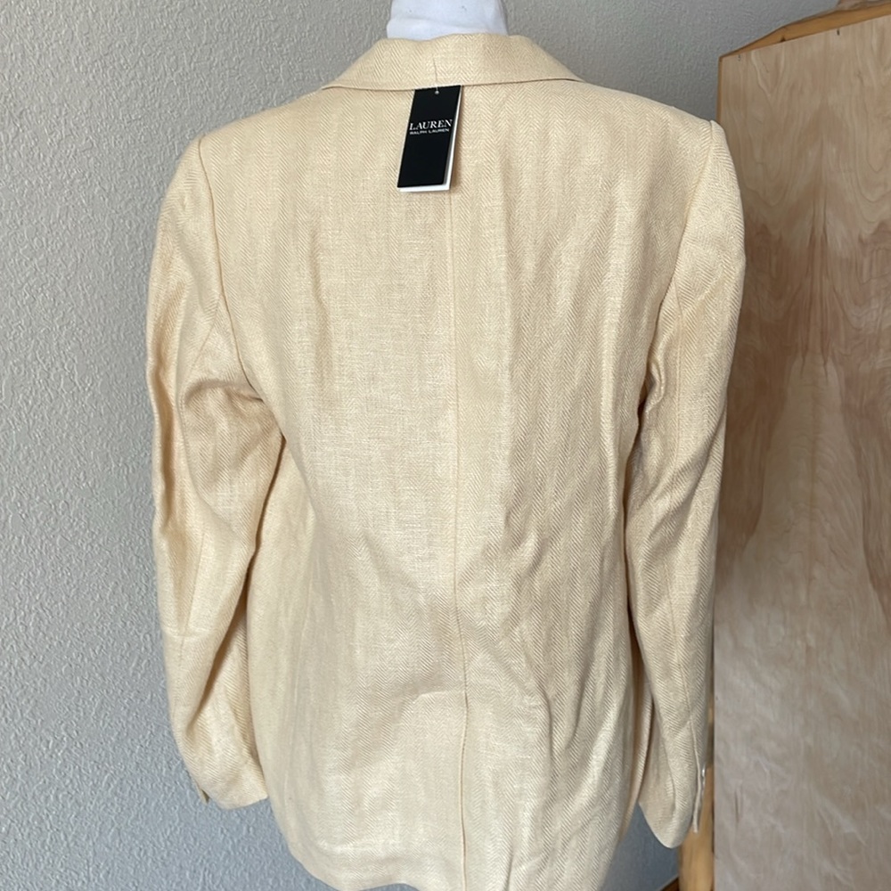New Lauren Ralph Lauren cream blazer women Sz 16 - Picture 5 of 13